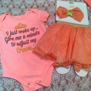 Baby Girl Crown Onesie & Tu Tu Outfit!